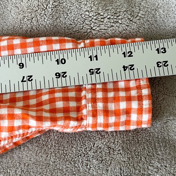 Baby Gap 100% Cotton Orange White Boys Button Down Shirt Size 3Yrs Fall Autumn - Picture 10 of 11